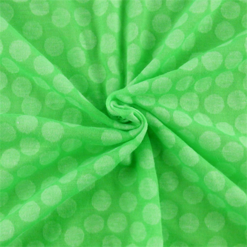 Neon Green Polka Dot Jersey Knit 64219