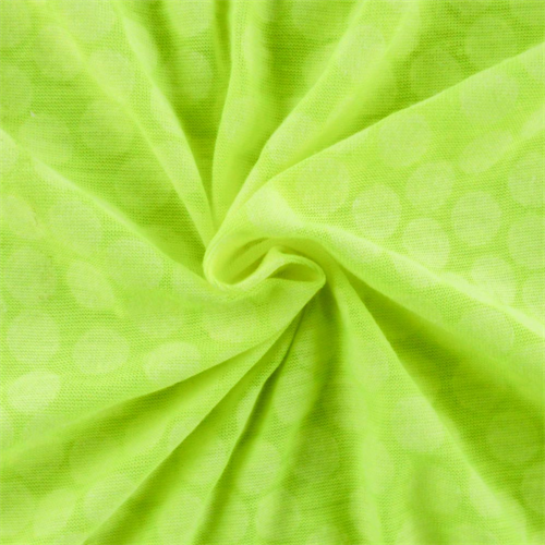 Neon Yellow Polka Dot Jersey Knit 64220