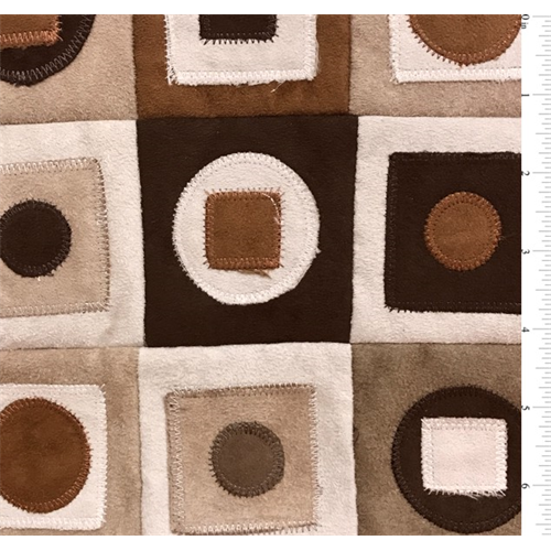 Circle/Square Patchwork Suede