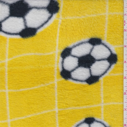 Yellow Soccer Polyester Fleece