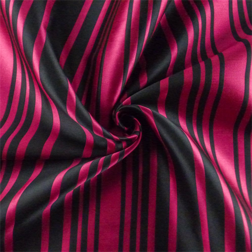 Magenta/Black Stripe Drapery Fabric DFW52454