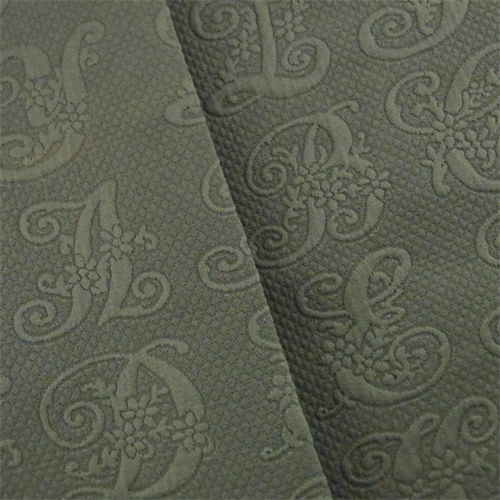 Slate Gray Alphabet Cloque Home Decorating Fabric DFW52504