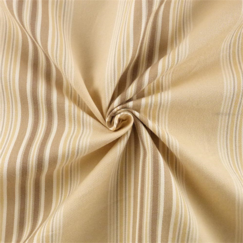 Beige Cotton Stripe Twill Home Decorating Fabric DFW52506