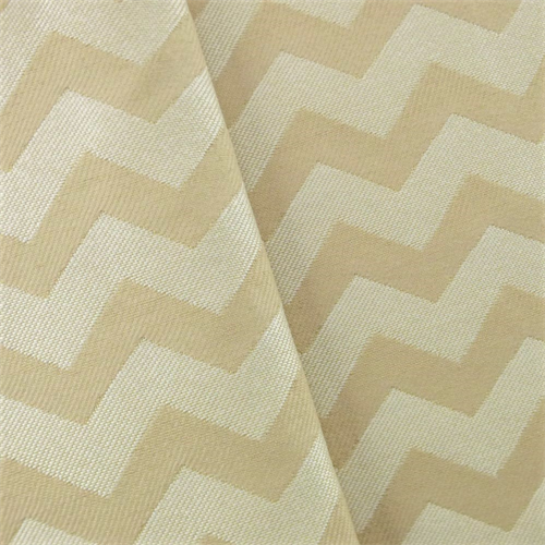Sand Beige/Ivory Chevron Stripe Jacquard Home Decorating Fabric DFW52566