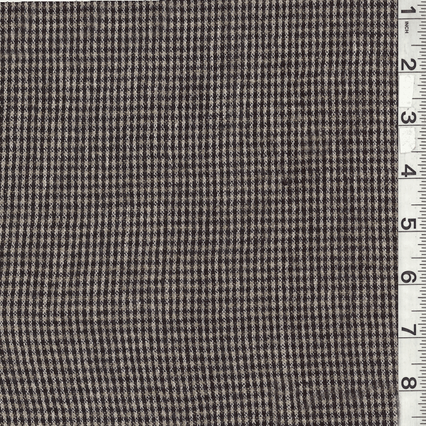 *2 1/2 YD PC--Black/Tan Plaid Suiting