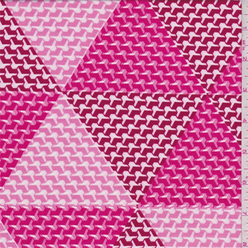 Red/Pink Triangle Print Lyocell Jersey Knit