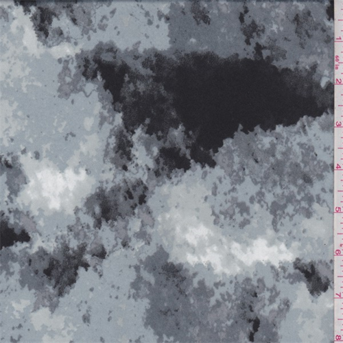 Grey/Spa Blue Mottled Polyester Knit
