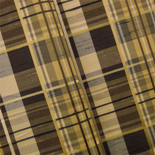 Bark Brown Shantung Plaid Home Decorating Fabric DFW52668