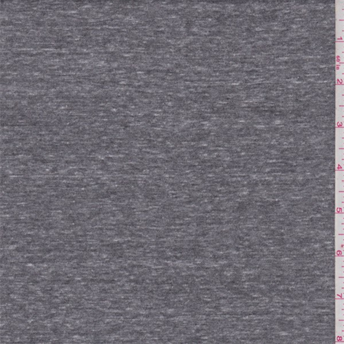 Heather Grey Slubbed Sweater Knit