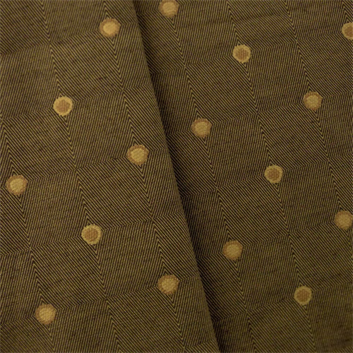 Golden Brown Polka Dots Decorating Fabric DFW52513