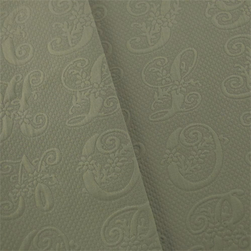 Stone Grey Alphabet Cloque Home Decorating Fabric DFW52544