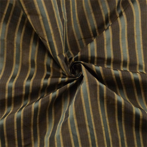Chocolate Brown/Multi Shantung Stripe Drapery Fabric DFW52716
