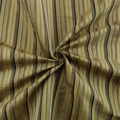 Olive/Multi Shantung Stripe Drapery Fabric DFW52723