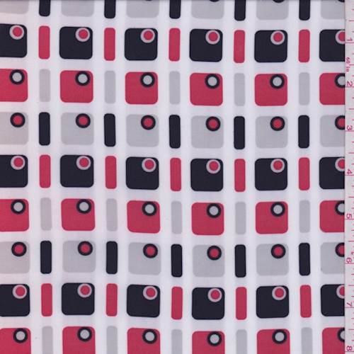 White/Red/Grey Cube Activewear Knit