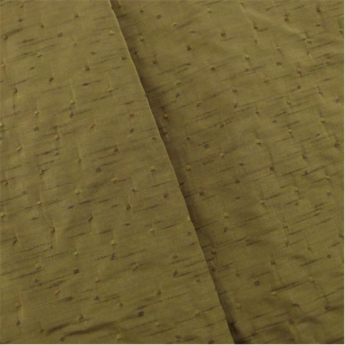 Green Brown Embroidered Shantung Home Decorating Fabric DFW52757