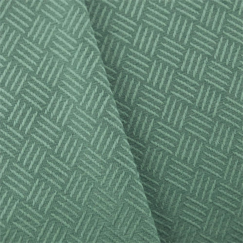 Dusty Turquoise Crosshatch Jacquard Home Decorating Fabric DFW52759