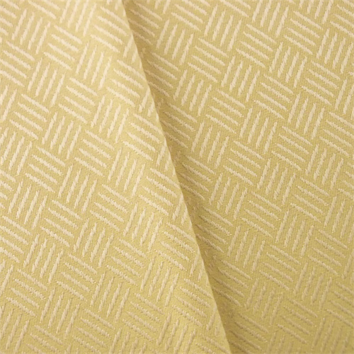 Pale Yellow Crosshatch Jacquard Home Decorating Fabric DFW52771