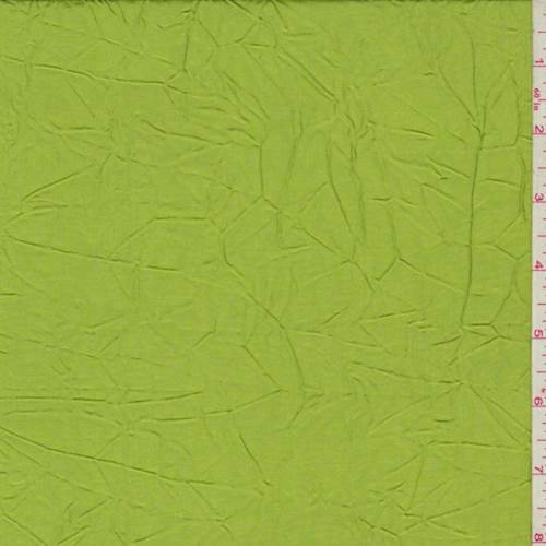 Citrus Green Crinkled Satin
