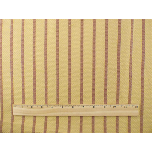 Ivory/Terracotta Diamond Stripe Home Decorating Fabric DFW52814