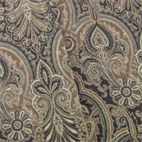Black Brown P Kaufmann Paisley Print Home Decorating Fabric