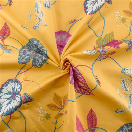 Yellow/Multi Lydia Irwin Vine Print Home Decorating Fabric DFW52824