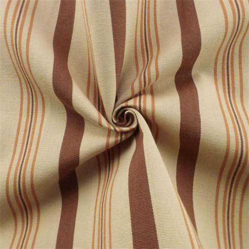 Beige/Multi Ribbed Cotton Stripe Home Decorating Fabric DFW52873