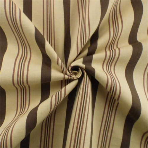Beige/Multi Ribbed Cotton Stripe Home Decorating Fabric DFW52875