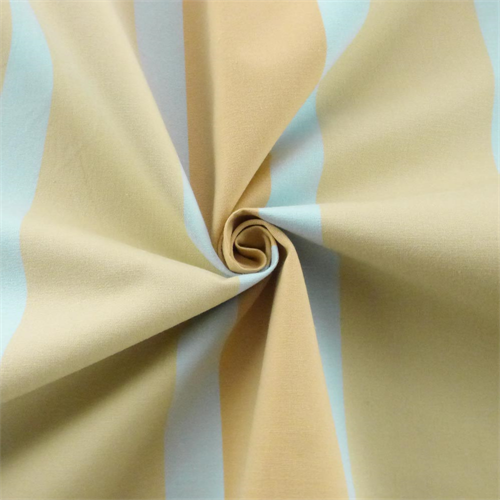 Beige/Blue Cotton Stripe Home Decorating Fabric DFW52915