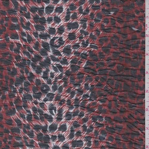 Rust/Black Cheetah Print Pucker Knit