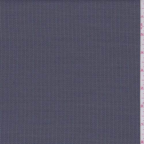 Dark Navy Wool Blend Chevron Suiting