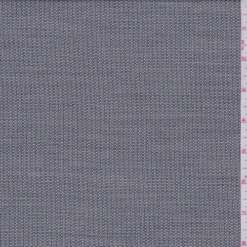 Black/White Wool Blend Mini Dot Stripe Suiting