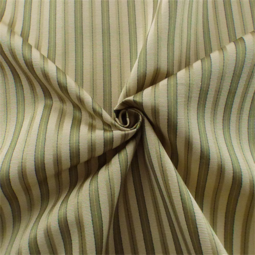 Ivory/Sage Green Stripe Rib/Satin Home Decorating Fabric DFW52956