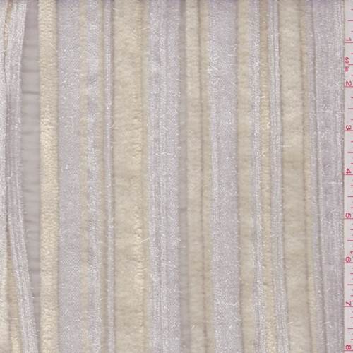 Dark Ivory Eyelash Stripe Organza