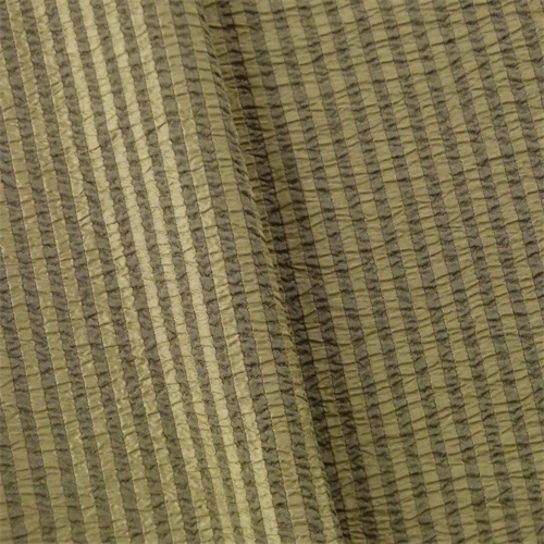 Antique Gold/Brown Seersucker Stripe Home Decorating Fabric DFW52980