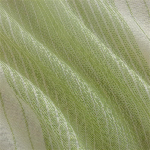 Pear Green/Ivory JR Scott Wool Stripe Drapery Fabric DFW53123