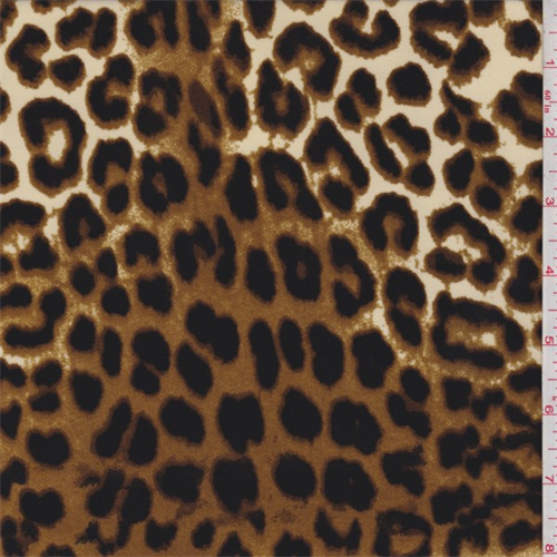 *3 3/8 YD PC--ITY Yellow/Brown Cheetah Jersey Knit
