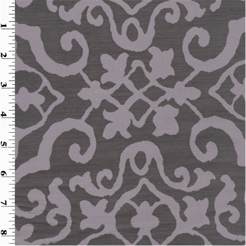 *4 YD PC- Gray/Purple Moroccan Weave Home Decorating Fabric DFWX0076-X