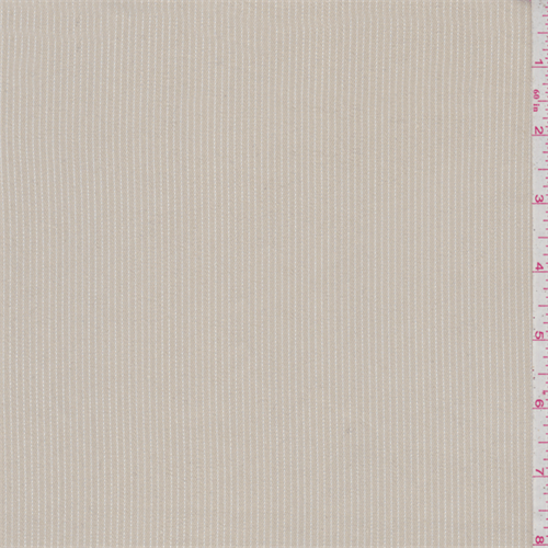 *1 3/8 YD PC--Ecru Stripe Stretch Twill