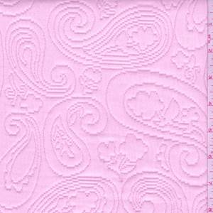 Fabric By The Yard Shabby Chic Pink Paisley Matelasse