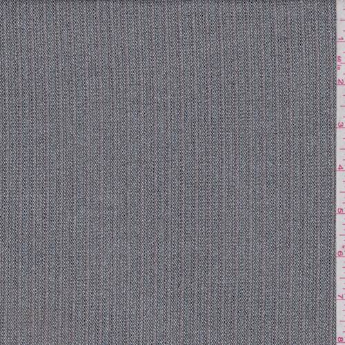 Grey Multi Stripe Wool Blend Suiting