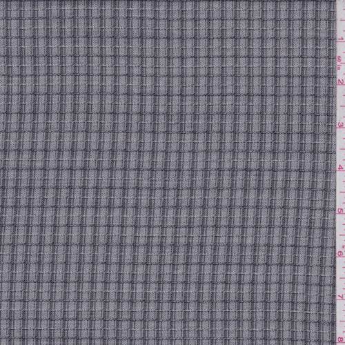 Dusty Grey Stripe Wool Blend Suiting
