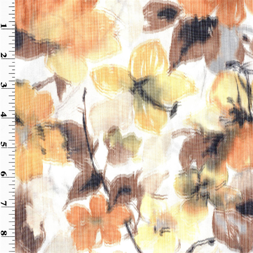 *6 YD PC- Multi Floral Silk Blend Home Decorating Fabric DFWX0142-X