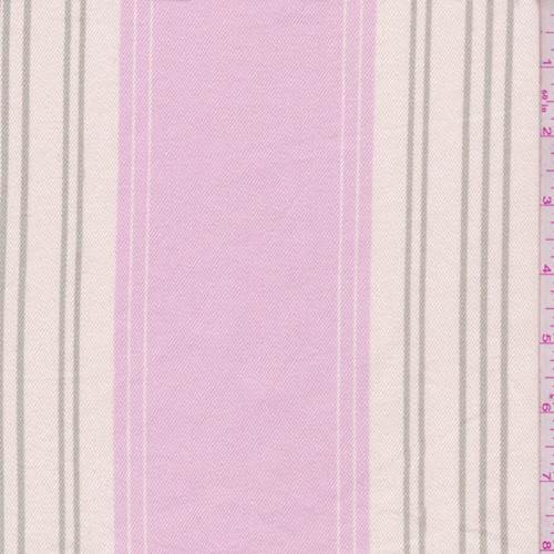 Shabby Chic Pink/Ivory Stripe Twill