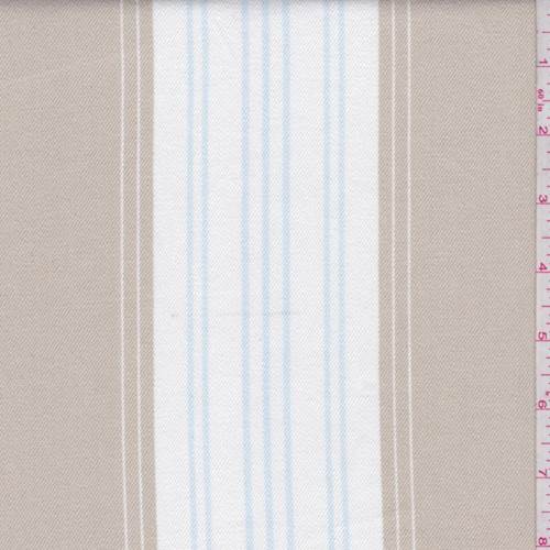 Shabby Chic Tan/White Stripe Twill