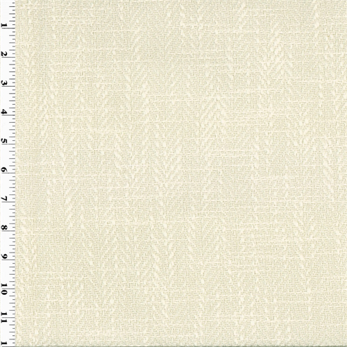 *2 1/2 YD PC-Ivory Canali Herringbone Home Decorating Fabric