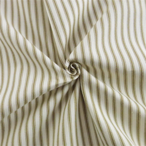 Taupe Brown/White Stripe Twill Home Decorating Fabric DFW53312