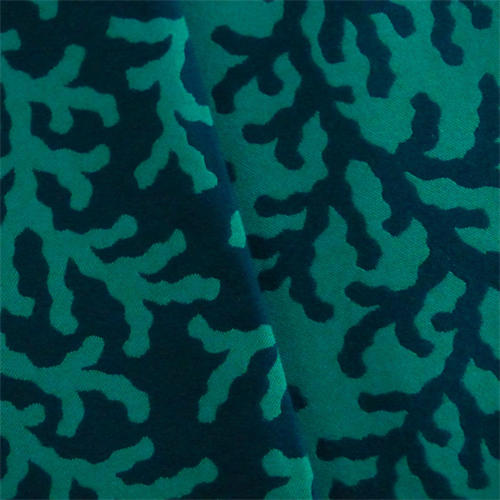 Blue/Turquoise Coral Double Jacquard Decorating Fabric DFW53272