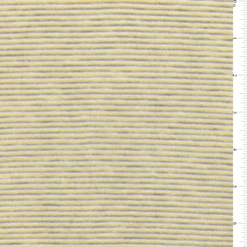 Lemon/Grey Pinstripe Sweater Knit