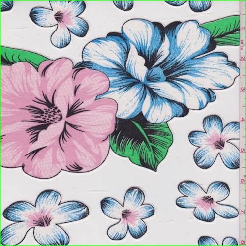 White Multi Floral Mesh