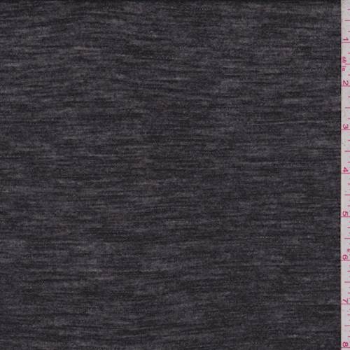 Heather Black Rayon Tissue Jersey Knit